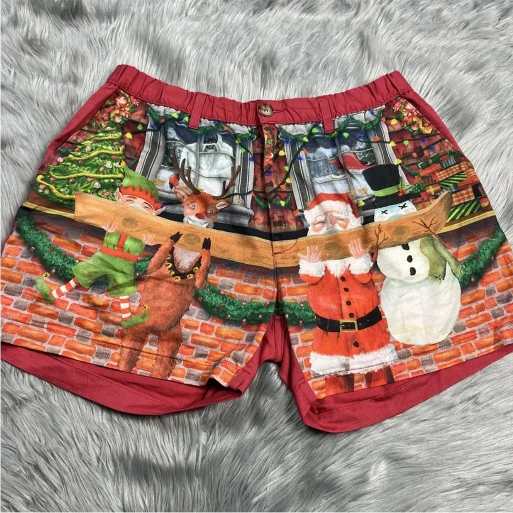 Chubbies Red Santa Christmas Drinking Shorts Size XL